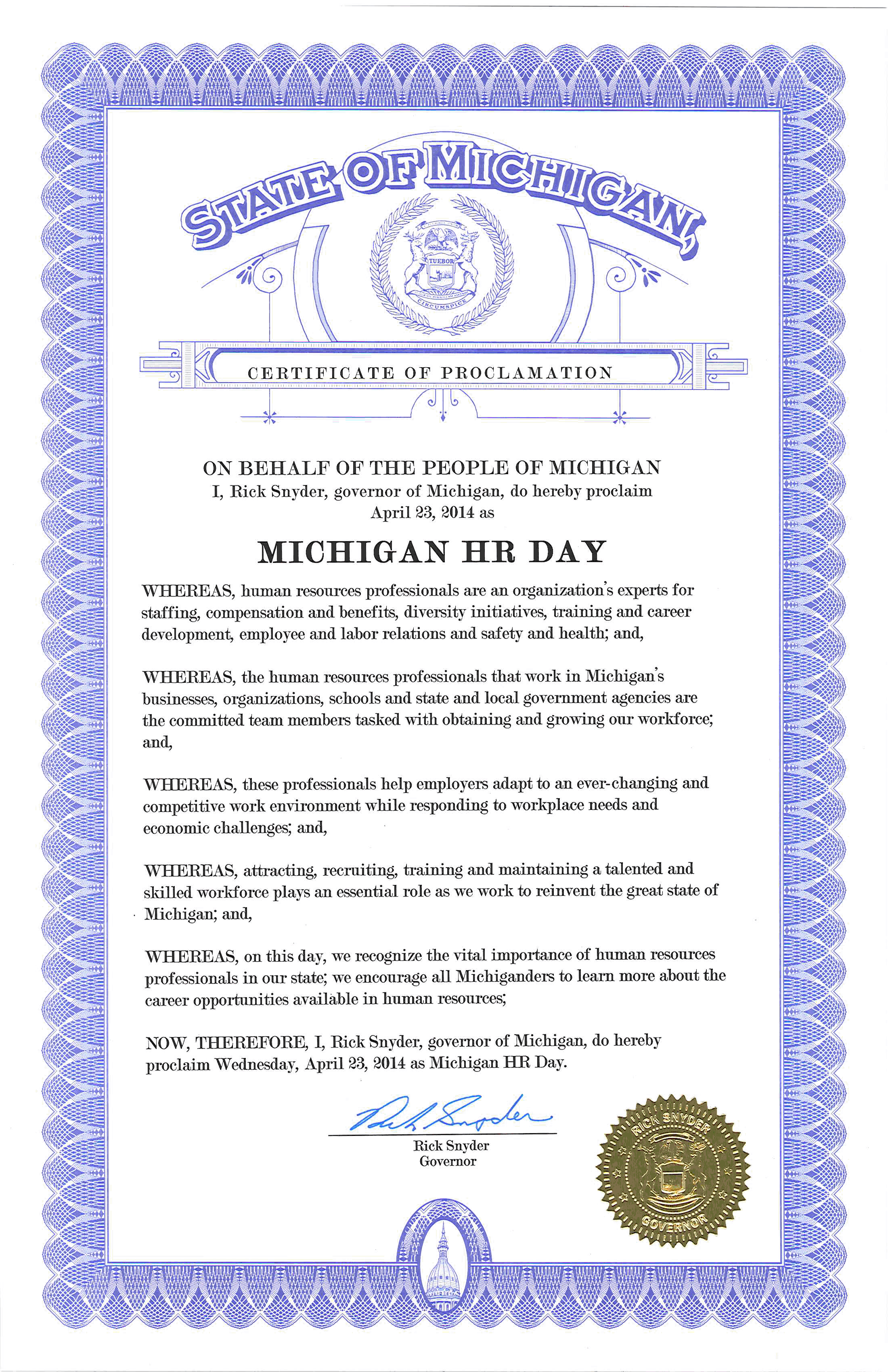 michigan-hr-day-2014-proclamation