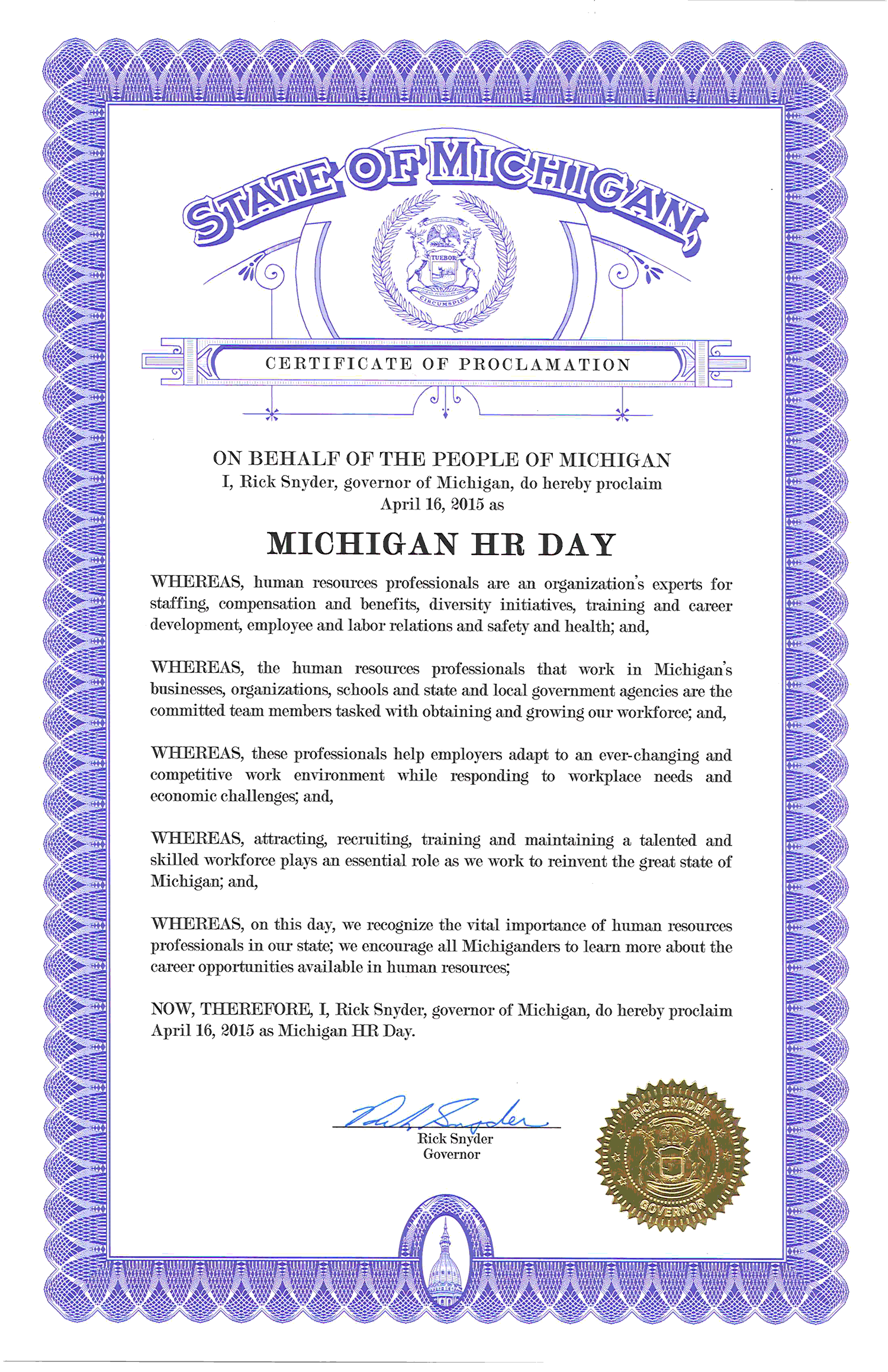 Michigan HR Day-2015