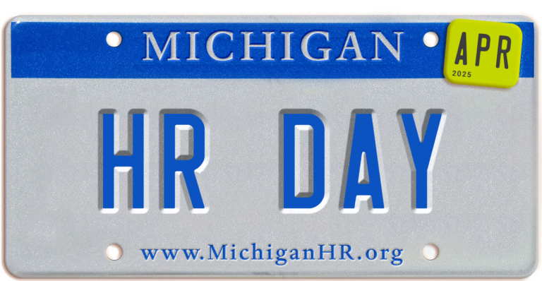 2025 Michigan hr day license plate image