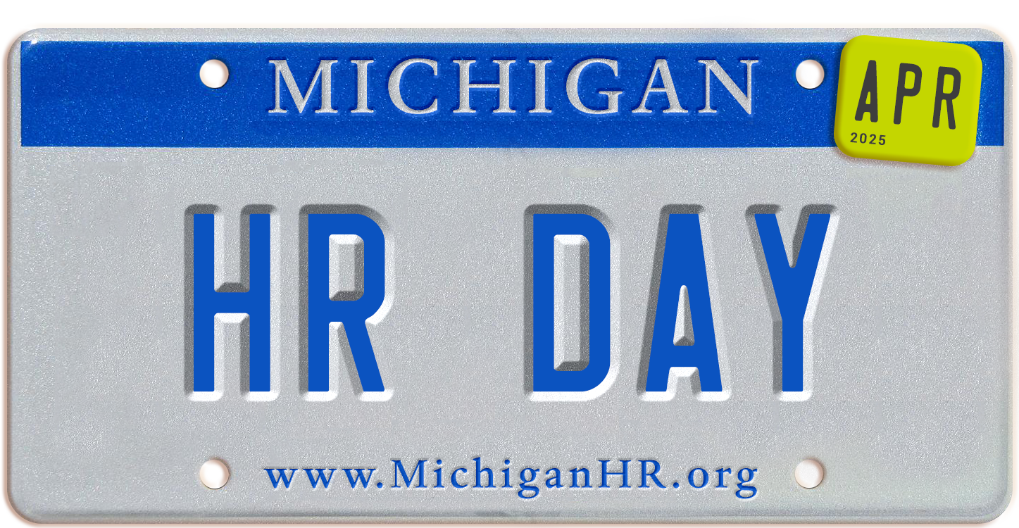 2025 Michigan hr day license plate image